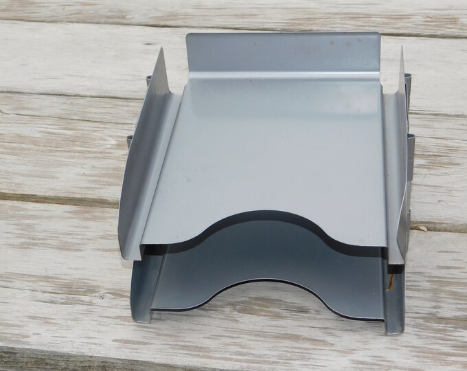 Vintage Stackable Metal Paper Tray Holders for Office School Etsy