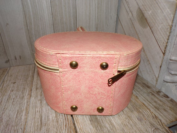 Vtg Light Pink Travel Bag,  Shoe Bag, Wig Bag, Sm… - image 7