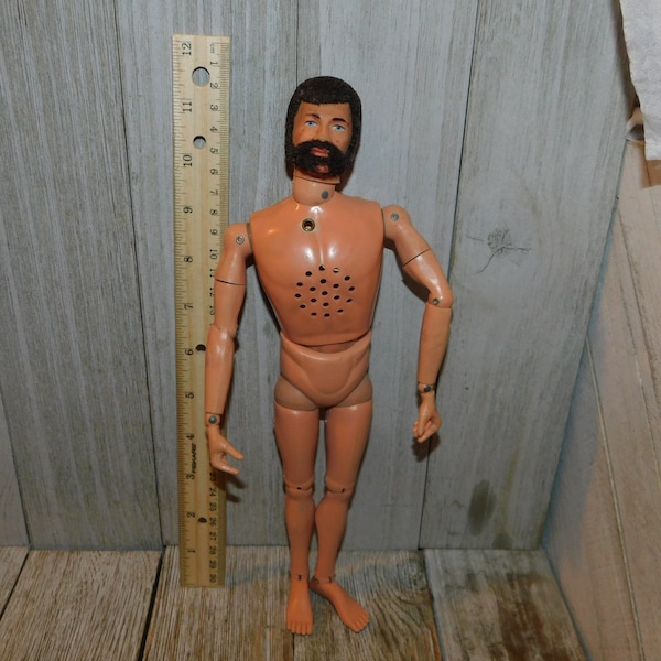 1964  s Gi Joe Flocked Hair Beard Dark Hair Talking GI Joe No Longer Work Military Doll Men Doll  War Toys Memories Daysgonebytreasures