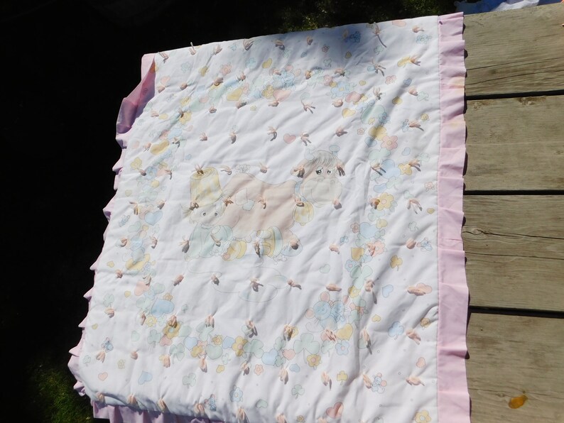 Vintage Precious Moments Baby Blanket Vintage Baby Quilt ...