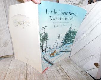 Vintage Little Polar Bear, Take Me Home! Written and Illustrated By Hans de Beer, Vintage Paperback Book, Vintage Children's Book, Dc*