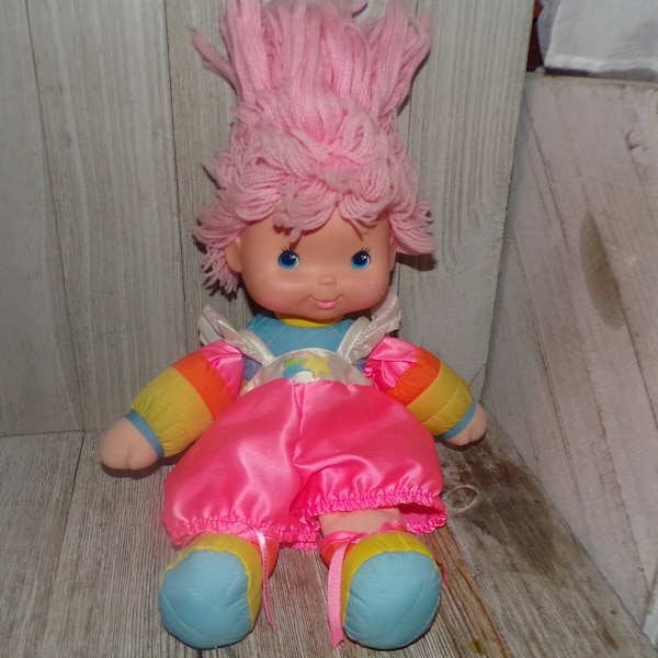 Poupée vintage Rainbow Brite TICKLED ROSE fil cheveux RARE
