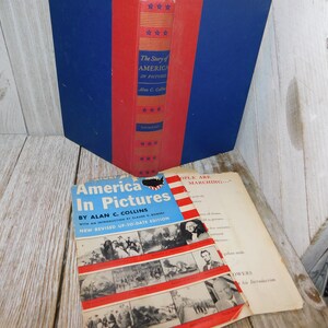 The Story of America Pictures By Alan C Collins, Vintage History Book, Vtg Book, Home Schooling book, Memories, Dayssgonebytreasures *