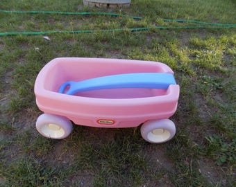Rare lITTLE Tykes Toddler Plastic Pink Wagon Hard to Find, Vintage Toys, Memories, Gift, Prop, Daysgonebytreasures