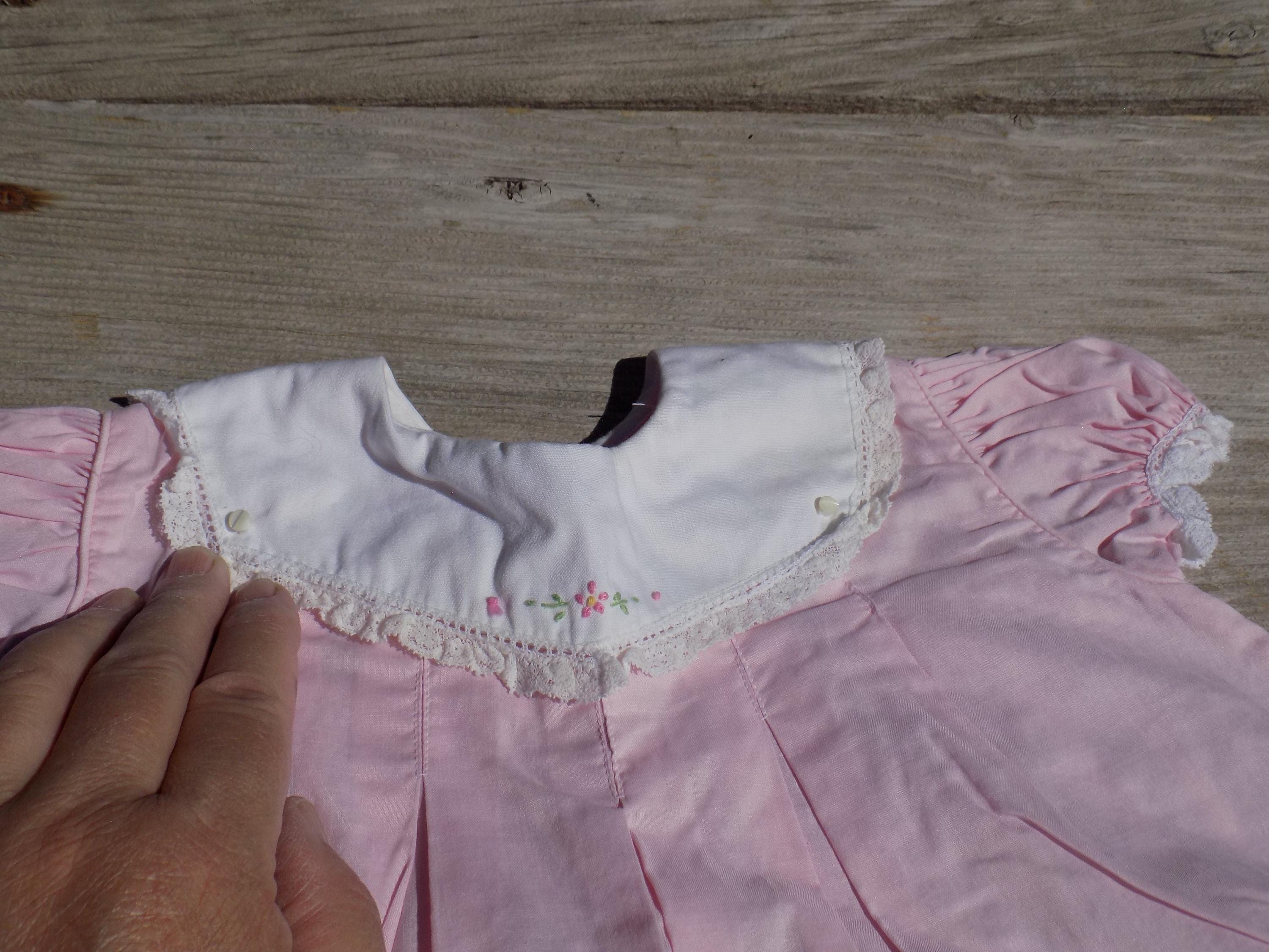 Baby Girl Dress, Light Pink and White Pleated Baby Girl Dresses, Vintage Baby Girl Dress, Church Dress, Memories, Daysgonebytreasures