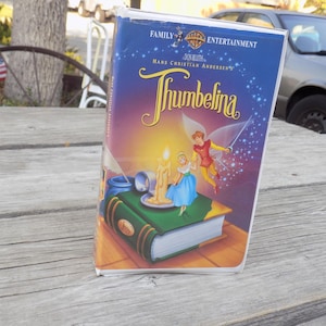 Hans Christian Andersen's Thumbelina Clamshell Case VHS Tape, Family Movie, Memories, Gift, Prop, Daysgonebytreasure
