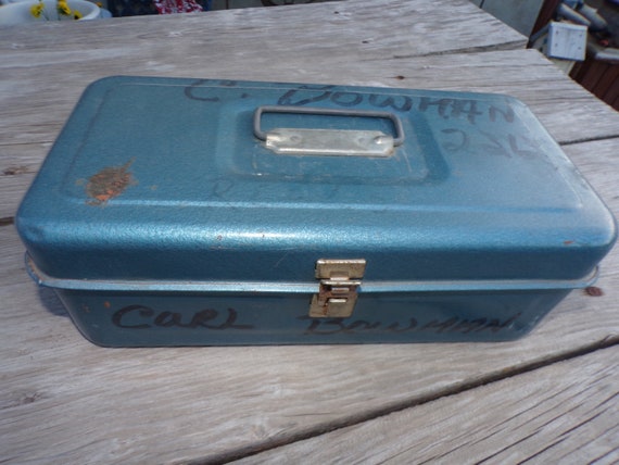 Vintage Fishing Tackle Box, Metal Storage Box, Fishing, Storage, Metal Box,  Memories, Gift, Prop, Daysgonebytreasures 