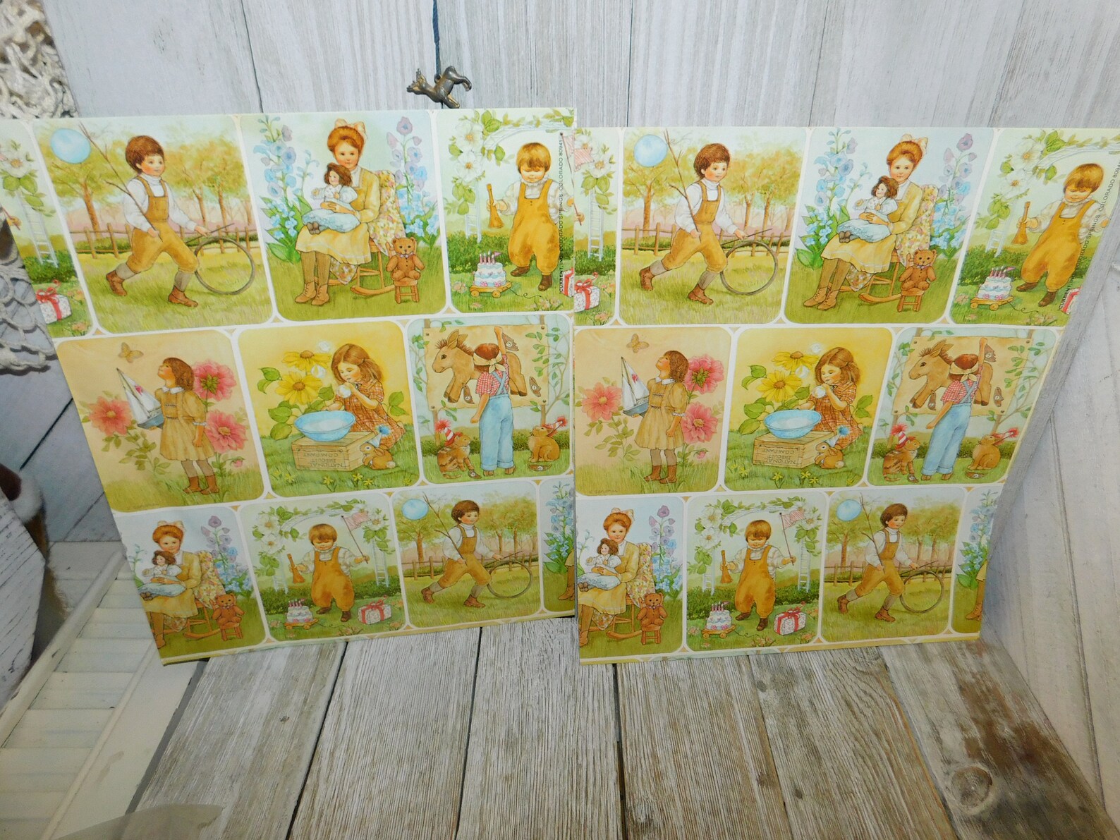Current Wrapping Paper 79 Vintage Wrapping Paper W Children Etsy