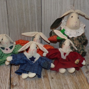 Bunny  CHOICE Listing, Stuffed Bunny and Stuffed Bunny Magnets, Kitchen Decor, Bunny, Rabbit, Memories, Daysgonebytreasures *y