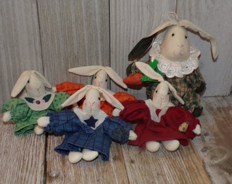 Bunny  CHOICE Listing, Stuffed Bunny and Stuffed Bunny Magnets, Kitchen Decor, Bunny, Rabbit, Memories, Daysgonebytreasures *y