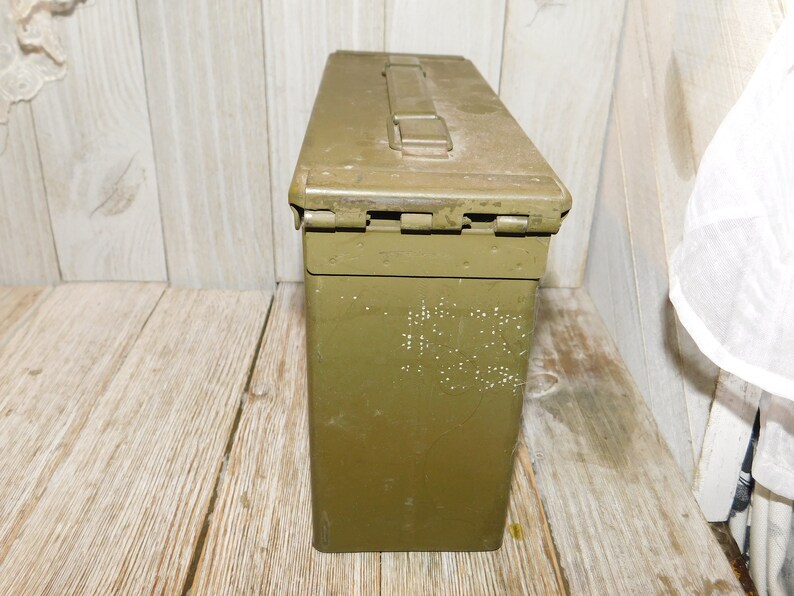 Vintage Army Storage Box Metal Army Box Vintage Home Decor Etsy