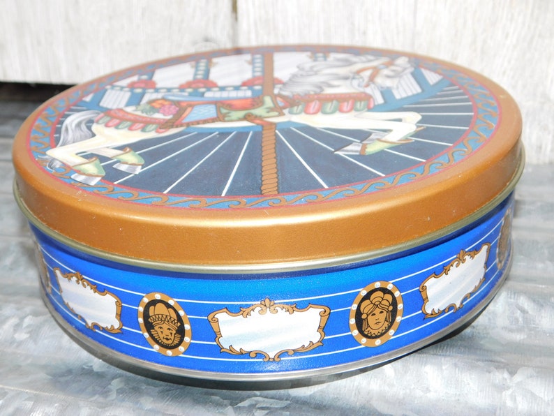 Vintage Carousel Cookies TinMerry go Around Tin Can Vintage Etsy