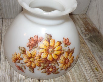 Vtg Hurricane Floral Light Shade, Hurricane Light Shade Crown Top Home Décor Floral Hurricane Light Shade Home décor, Daysgoenbytreasures*y