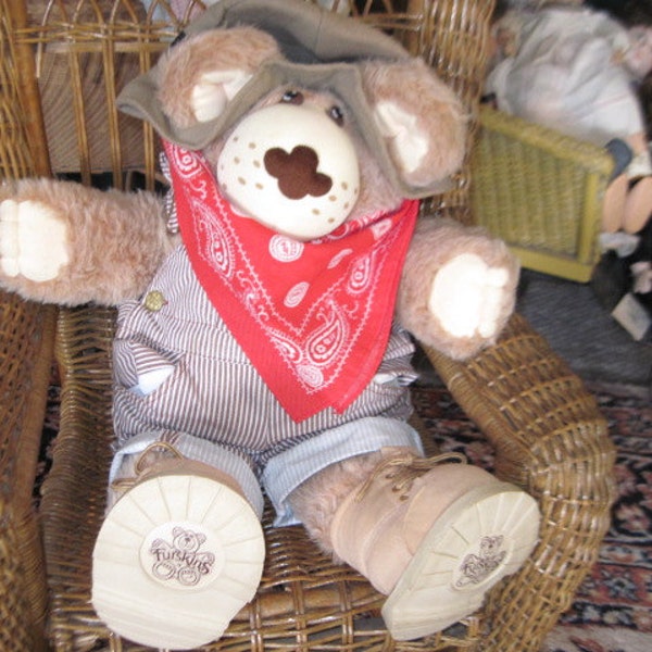 Furskin Bear, 1984 Duddley Furskin Bear, Xavier Roberts, Vintage Teddy Bear, Vintage Toys, Vintage Stuffed Animals, Vintage Plush Animal :)S