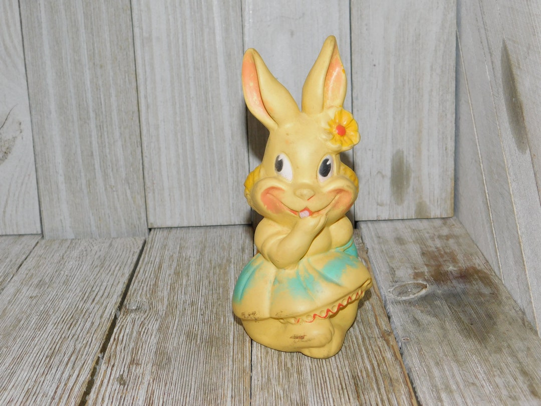 Dream Animal Land Creations Rubber Bunny, Rubber Bunny, Spring, Vintage ...