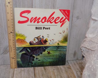 SMOKEY BILL PEET Libro de bolsillo, 1984, Libro infantil, Libro de trenes, Recuerdos, Regalo, Atrezo, Daysgonebytreasures *y