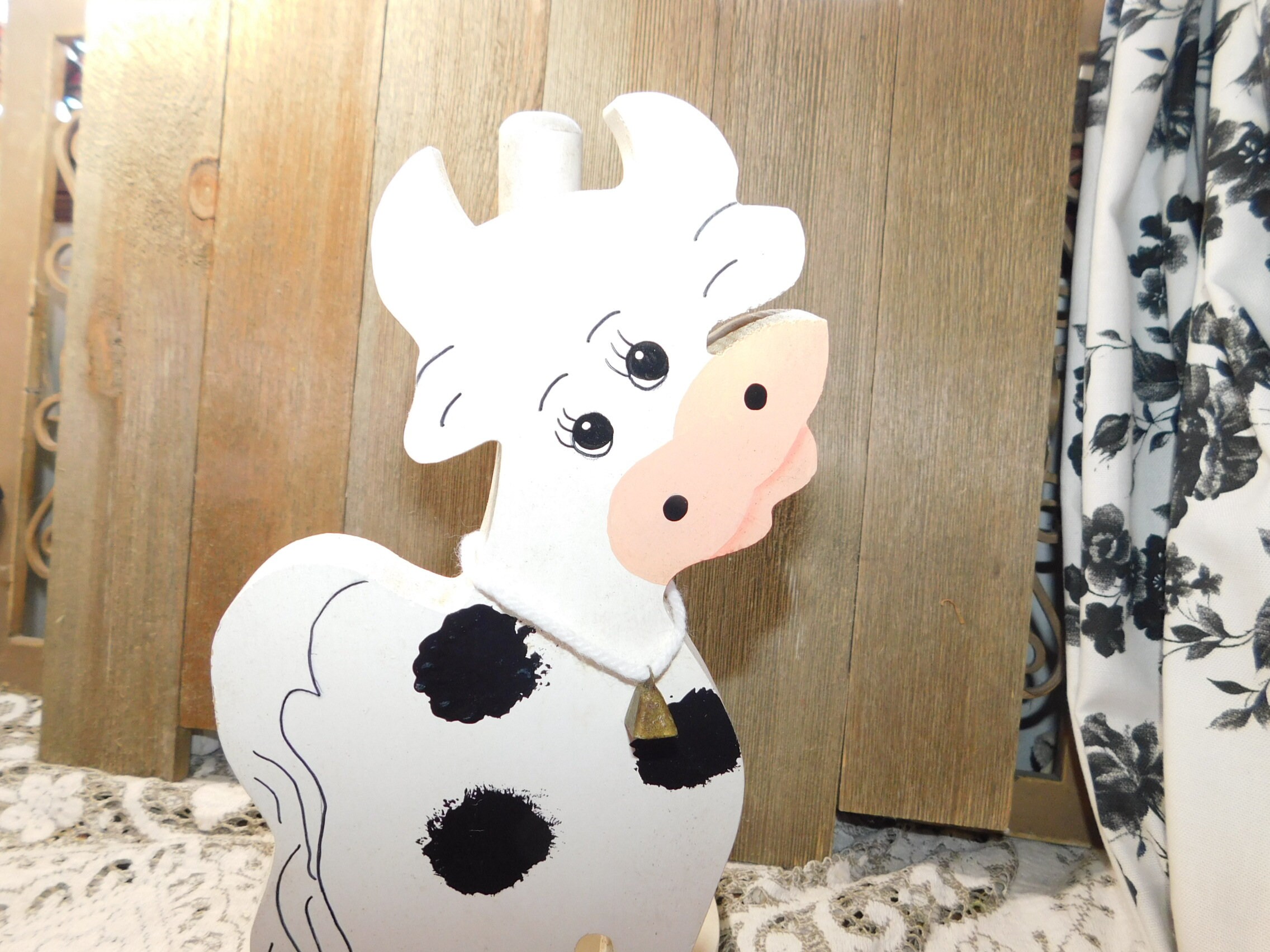 Vintage Cow Paper Towel Holder Cow Paper Towel Holder Paper Etsy