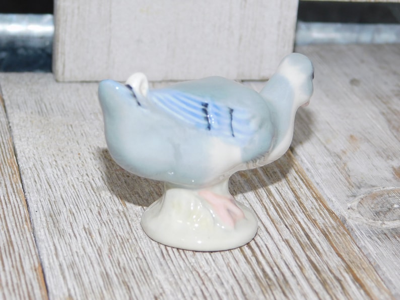 Blue White Duck Figurine Country Home Decor Prop Vintage Small little Duck Figurine Cake Topper Farmhouse Decor,Shc**D Gift