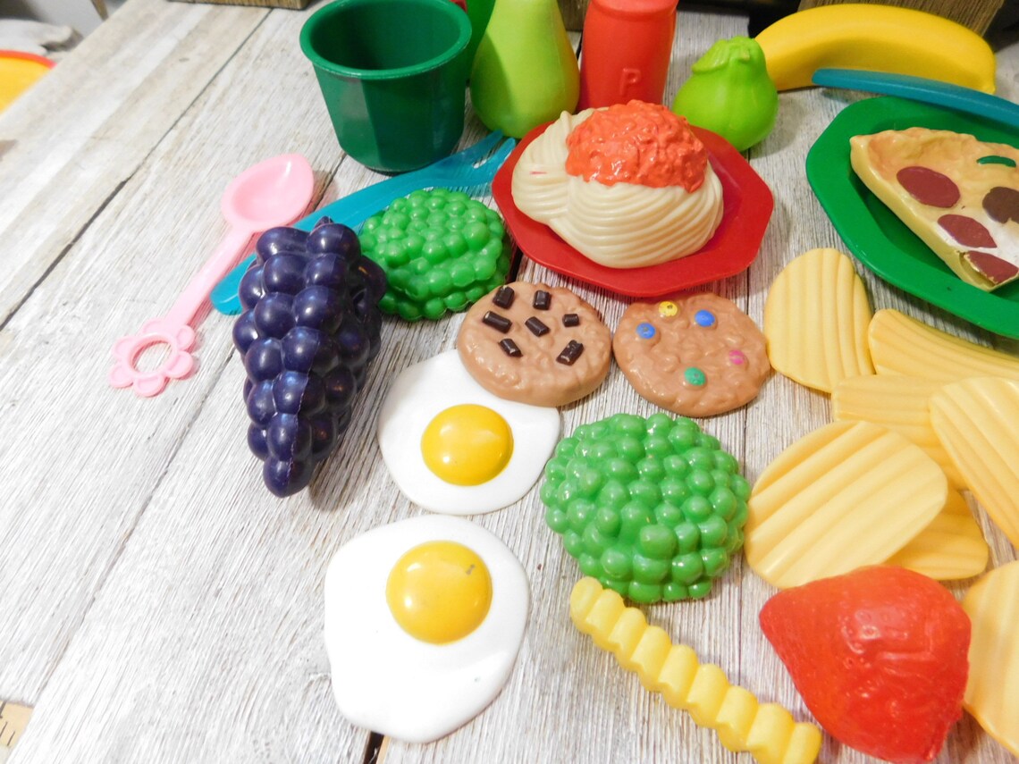 Play Food and Dishes Vintage Play Food and Toy Dishes Play Etsy