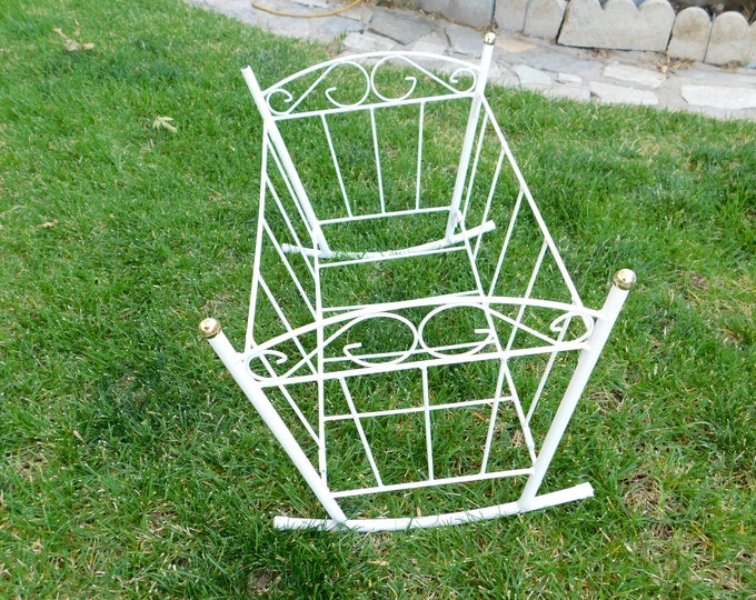 Metal Rocking Doll Cradle Vintage Metal Doll Cradle Doll Etsy