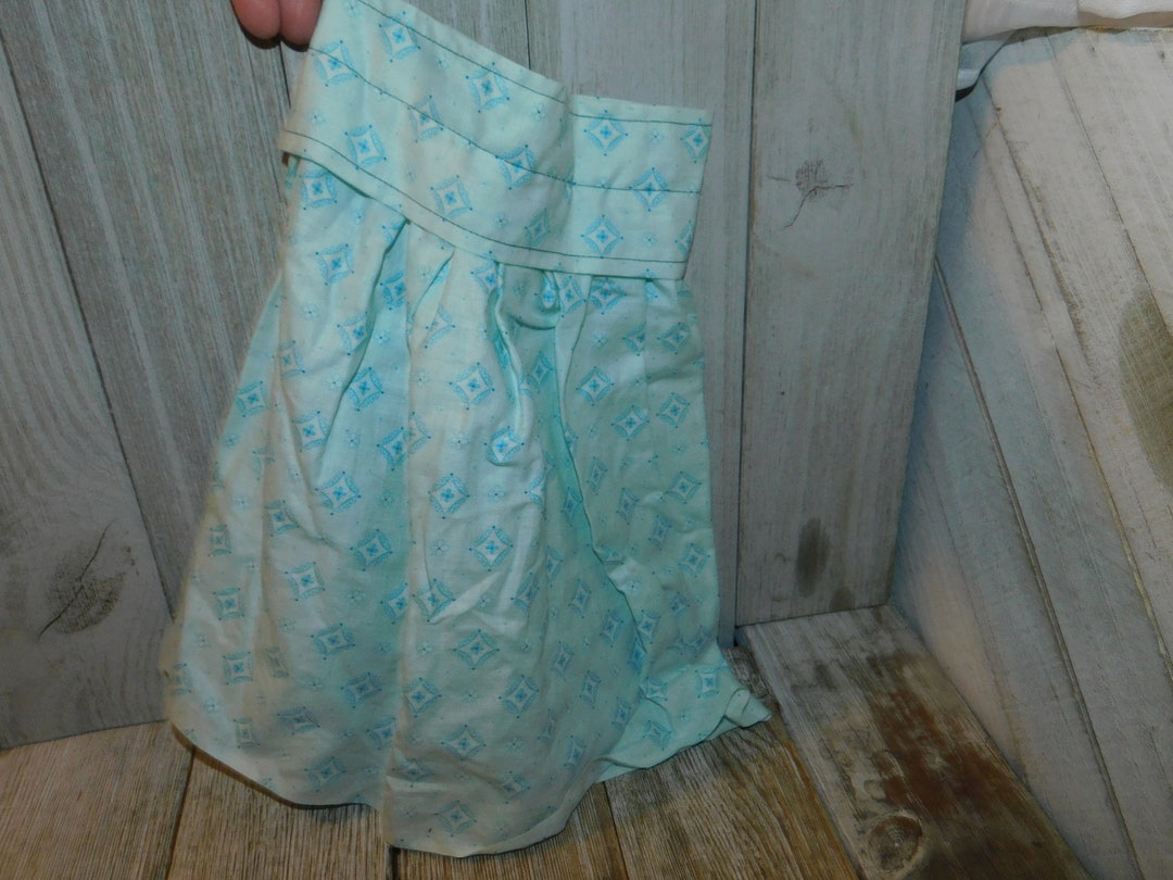 Vintage Light Blue Doll Skirt, Long Doll Skirt, Vintage Doll Skirt