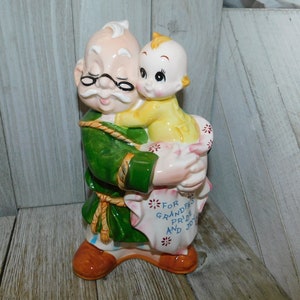 Grandpas Pride and Joy Bank, Vtg Grandpa Bank, New Baby Gift, Collectible Grandpa Bank, Memories, Vtg Bank, Daysgonebytreasures Dc