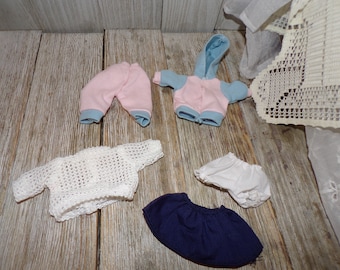 Small Doll Clothes. YOU PICK LISTING Small Doll 2 Pc Outfit, Mesh Swim Top Cover, Blue Shorts, Memories, Daysgonebytreasures *y