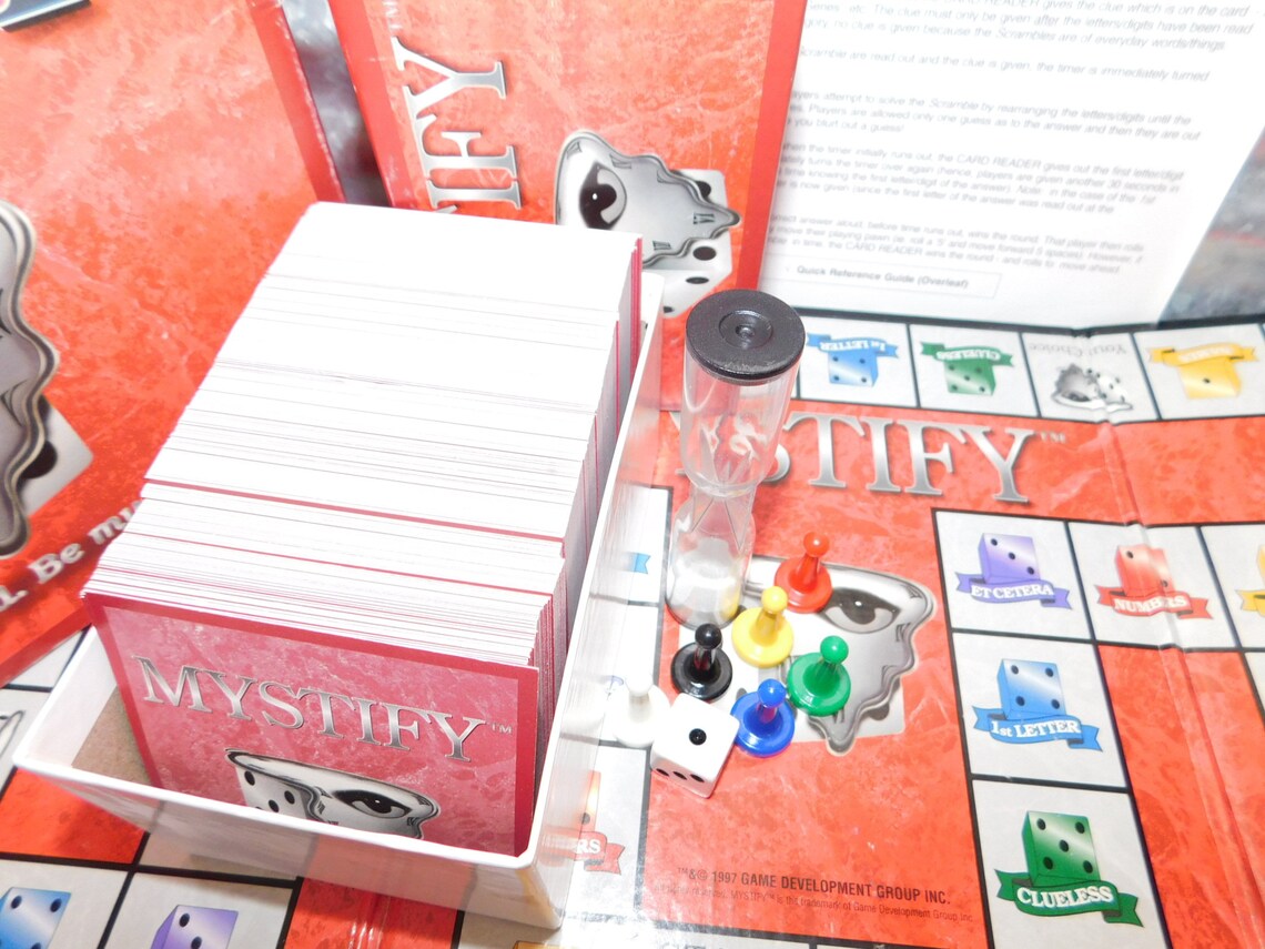 Mystify Board Game Be Baffled Be Amused Be Mystified 1997 Etsy