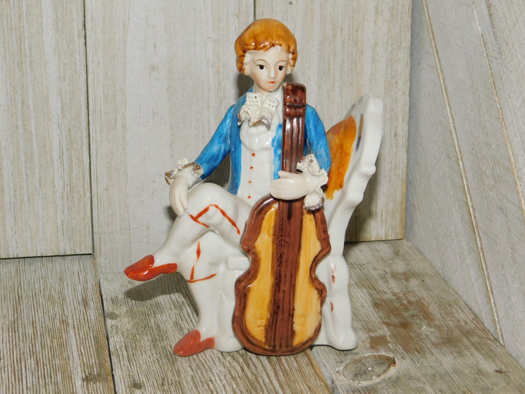 Especially for Sophia Ann Man W His Chellos Figurine, Chellos, Vintage ...