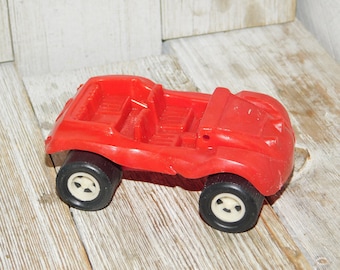 TOY  CAR Vintage Red Plastic, Vintage Toy Car, Plastic Toy Car, Vintage plastic Toys, Vint Toys, Childhood Memories, Daysgonebytreasures **