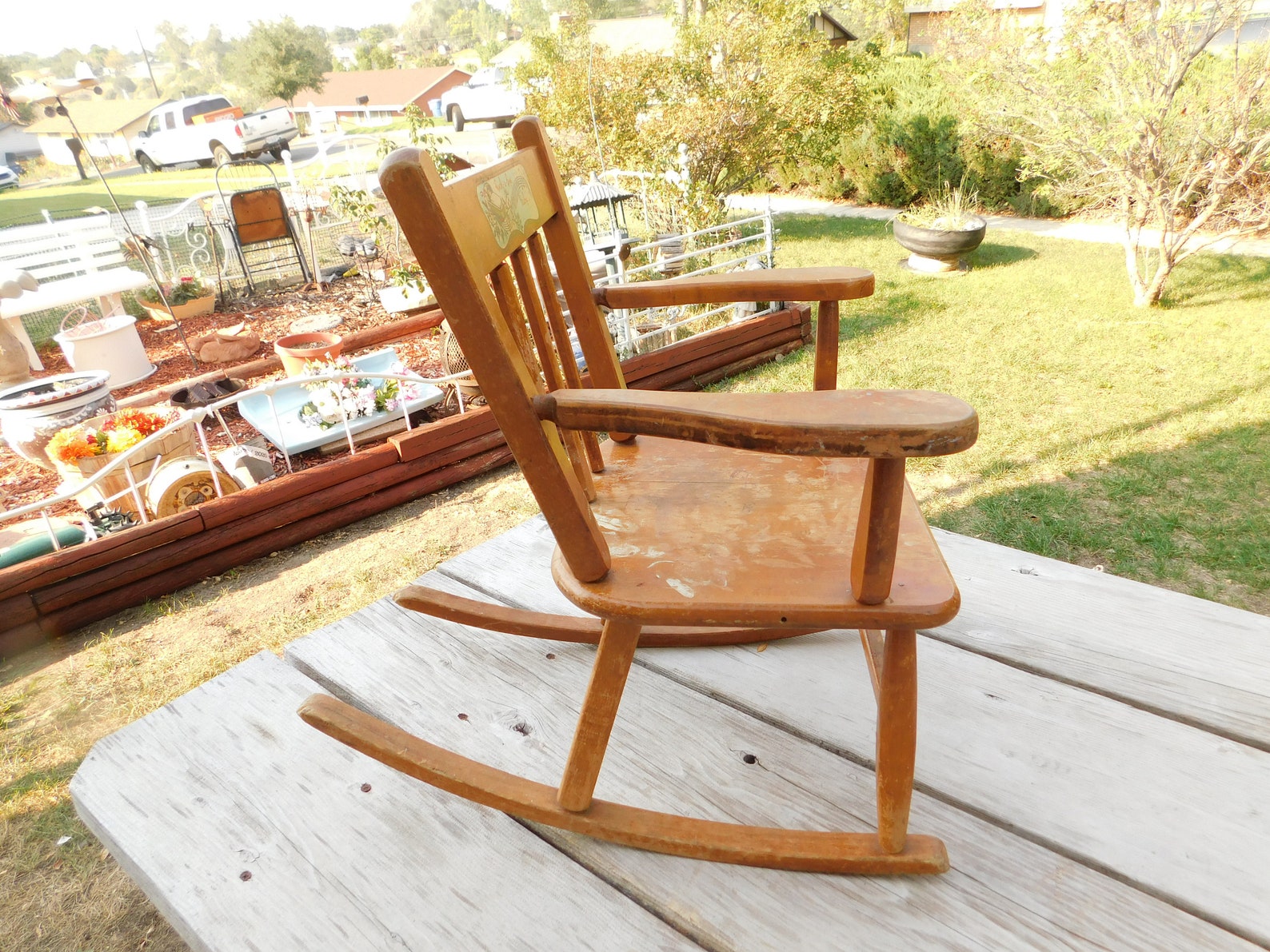 Vintage Wooden Childs Small Rocking Chair Vintage Toy Rocking | Etsy