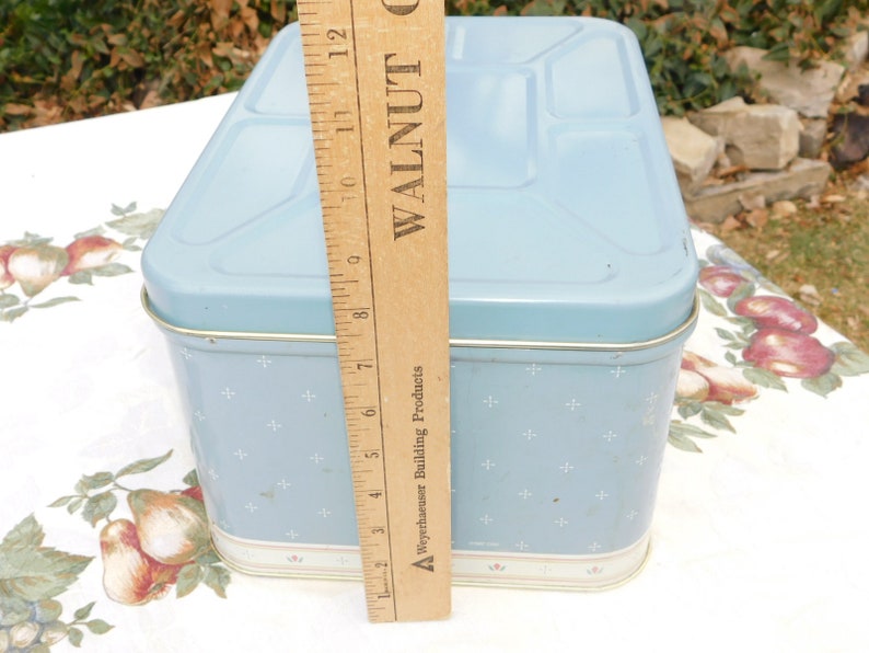 Vintage Cow Bread Box Tin Vintage Blue and White Geese Bread Etsy