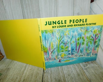 Vintage Jungle People Book, By Louse And Richard Floethe, Hardcover Book, Children's Book, Vintage Childs Book, Gift, Daysgonebytreasures,*