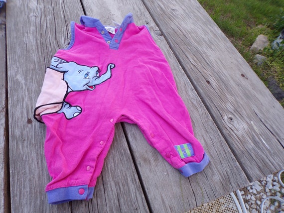 Disney Dumbo Baby Girl Outfit, Vtg Baby Girl Outf… - image 1