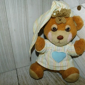 Teddy Beddy Bear, Sleepy Time Bedtime Bear, Vintage Teddy Bear,  Stuffed Bear, Vtg Toys Vint stuffed Animal, Memories Daysgonebytreasures *Y