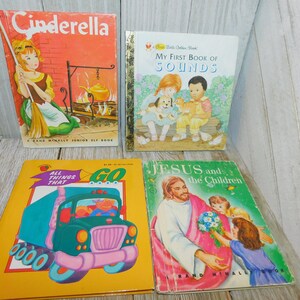 Childrens Books CHOICE Cinderella, My First Books of Sounds, All Things That Go, Jesus, Memories, Gift, Prop, Daysgonebytreasures *