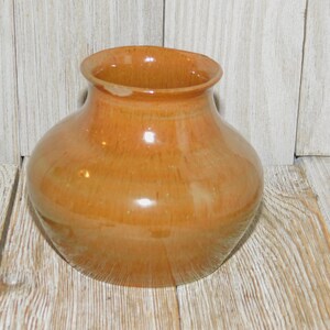 POTTERY POT Vtg Small Vintage Brown Pottery, Round Pottery Pot, Vintage Home Décor Vintage Pottery Country home Décor Daysgonebytreasures *