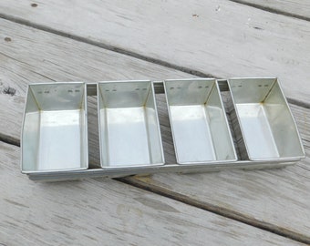 Vintage Attached Mini Bread Loaf Pans, Commercial Aluminum Mini Bread Loaf Pan, Bread Loaf Pan, Vtg Kitchen, Gift, Daysgonebytreasures Dc*