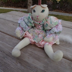 Stuff Cat Fancy Dressed Kitten Anthropomorphic Plush Stuffed Kitten Plush Cat Vtg Plush Animals Vtg Stuffed Animal Daysgonebytreasures y*