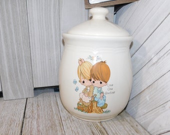 Vtg Enesco Precious Moments Canister 1994 Vtg Canister Precious Moments Canister, Vintage Kitchen Decor, Memories Daysgonebytreasures  *c