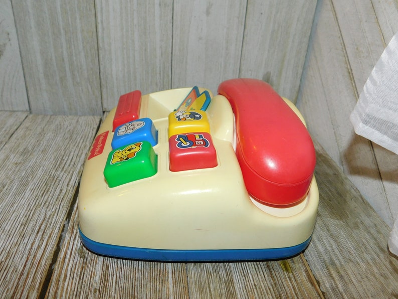 Vtg Fisher Price Ring n Rattle Phone Toy 1998 Works Teaches Colors Sounds Vintage Toys Preschooler Toy Phone Memories Daysgonebytreasure image 3