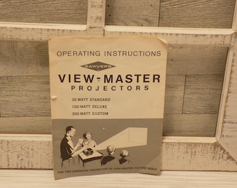 SAWYERS Operating Instruction View Master Projector ONLY No Viewer, Vintage Toys, Memories, Gift, Prop, Daysgonebytreasures *y