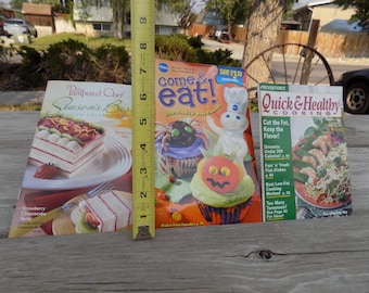 Pampered Chef Seasons Best Pillsbury Come and Eat Quick And Healthy Cooking Group of Recipe Books Memories Prop Gift Daysgonebytreasures *y