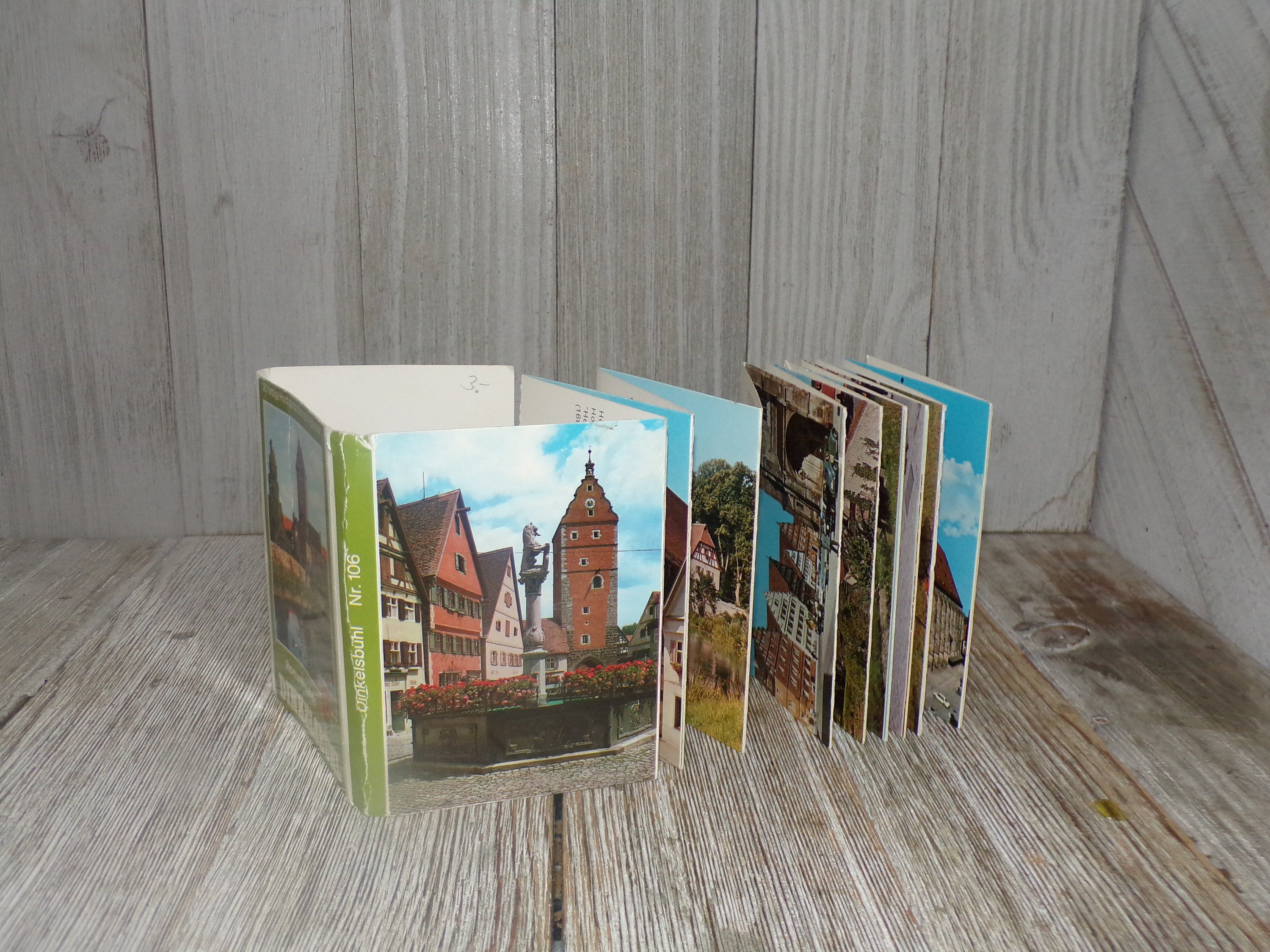 Accordion Postcard Album for DINKELSBUHL Mini Postcards, Travel