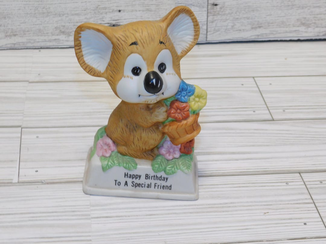 KOOLA Bear Figurine Russ Berrie # 809 Happy Birthday to a Special ...