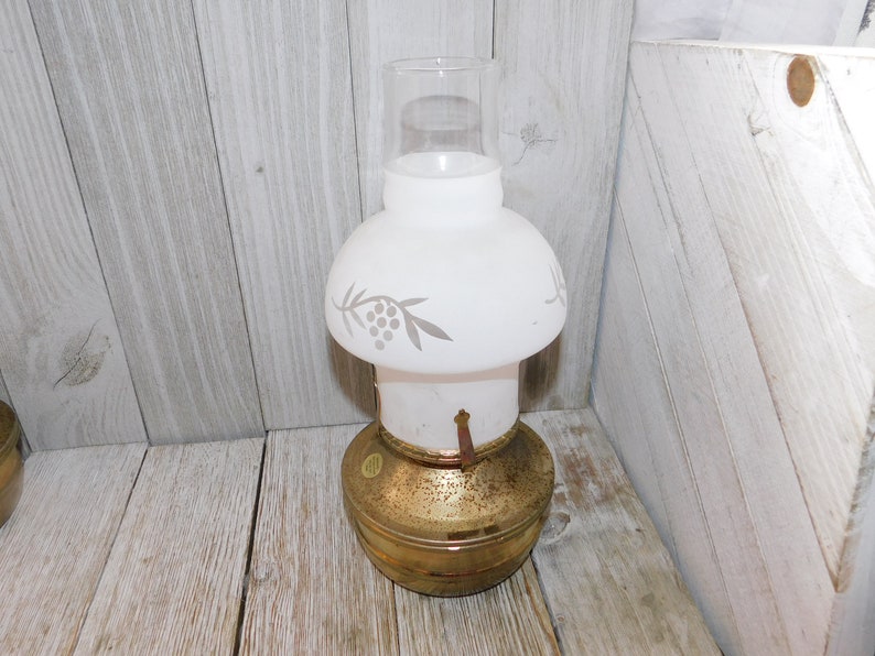 Vintage Oil Lamp Base Brass Oil Lamp Base Vintage Brass Etsy