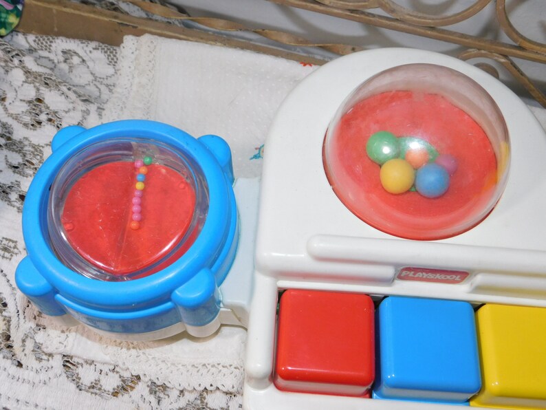 Vintage Playskool 91 Baby Toy One Man Band Horn Piano Popper | Etsy