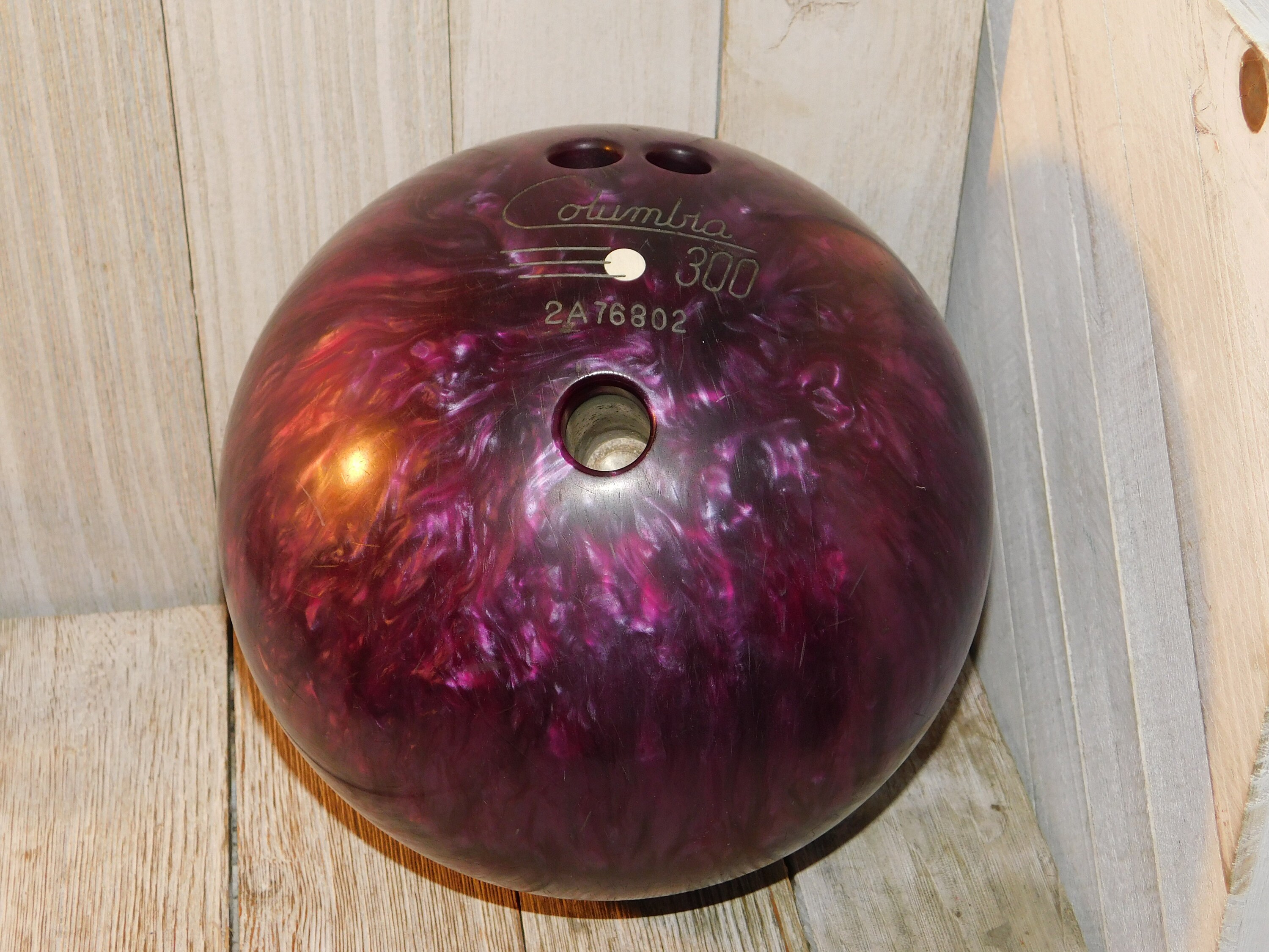 Vintage Columbia Bowling Ball 13.80 Pd Purple Bowling Ball Etsy