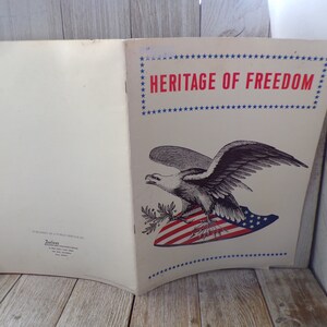 Heritage Of Freedom Book, Paperback Book, American, Printed in USA, Americana, History, Gift, Prop, Memories, Daysgonebytreasures *y
