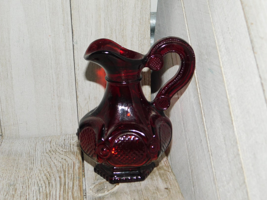 Avon Red Cape Cod Red Burgundy Cruet Vintage Cape Code Ruby Red Cruet ...